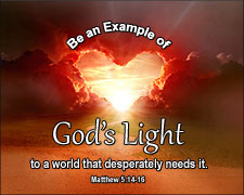 'Be an Example of God's Light' Poster Design 'Be an Example of God's Light' Poster Design