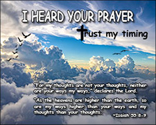 'I Heard Your Prayer' Poster Design 'I Heard Your Prayer' Poster Design