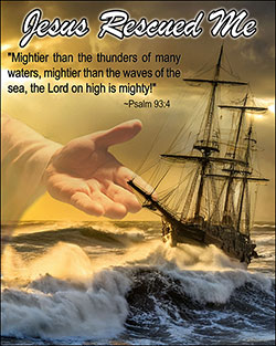 'Jesus Rescued Me 01' Poster Design