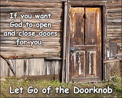 'Let Go of the Doorknob' Poster Design
