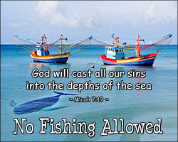 'No Fishing Allowed' Poster Design