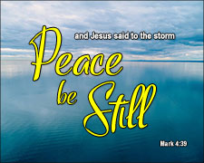 'Peace Be Still' Poster Design