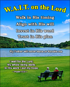 'W.A.I.T. on the Lord' Poster Design 'W.A.I.T. on the Lord' Poster Design