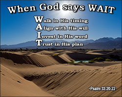 'When God Says WAIT' Design